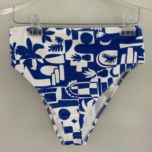 Show Me Your MuMu Blue and White Bikini‎ Bottom nwot